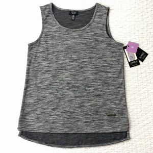 NWT Jones NY Hi-Low Peppered Black Tank Top S